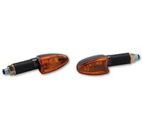 HIGHSIDER Bombilla de flecha inteligente Mini Cuerpo indicador Carbono / Lente naranja (par), delantero y trasero