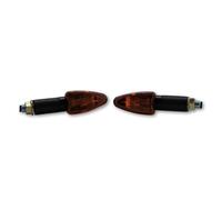 HIGHSIDER Bombilla de Flecha Inteligente Mini Cuerpo Indicador Negro / Lente Naranja (Par), Delantero y Trasero