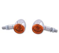 HIGHSIDER Bombilla indicadora de luz de bala inteligente Cuerpo Cromo / Lente naranja (par), delantera y trasera