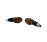 HIGHSIDER Bombilla Mini Bombilla Smart Cateye Cuerpo Indicador Negro / Lente Ahumada (Par), Delantero & Trasero