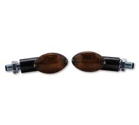 HIGHSIDER Bombilla Mini Bombilla Smart Cateye Cuerpo Indicador Negro / Lente Ahumada (Par), Delantero & Trasero