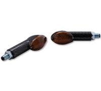 HIGHSIDER Bombilla Smart Cateye Mini Cuerpo de Indicador de Carbono / Lente Ahumada (Par), Delantera y Trasera