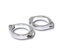 HighSIDER CNC standpipe abrazaderas, 47+49+50+52+54 mm, plata
