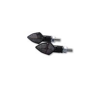 HIGHSIDER Cuerpo de indicador LED Smart Rock Carbon / Lente ahumada (par), delantero y trasero