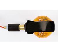 HIGHSIDER Cuerpo del indicador de barra de bombilla Smart Ochsenauge Negro / Lente naranja (par), delantero y trasero