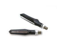 HIGHSIDER Cuerpo del indicador de secuencia LED Smart Run Negro / Lente ahumada (par), delantero y trasero, negro