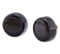 HIGHSIDER Cuerpo del indicador LED Smart Micro Disc Negro / Lente ahumada (par), delantero y trasero