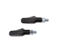 HIGHSIDER Cuerpo del indicador LED Smart Shorty-Fin Negro / Lente ahumada (par), delantero y trasero