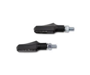 HIGHSIDER Cuerpo del indicador LED Smart Shorty-Fin Negro / Lente ahumada (par), delantero y trasero, negro