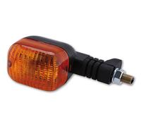 HIGHSIDER Cuerpo indicador de bombilla estilo Smart Duc negro / lente naranja (1pc), delantero derecho y trasero izquierdo, negro