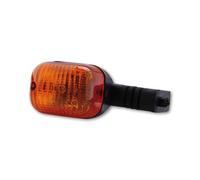 HIGHSIDER Cuerpo indicador de bombilla estilo Smart Duc negro / lente naranja (1pc), delantero derecho y trasero izquierdo, negro