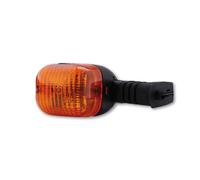 HIGHSIDER Cuerpo indicador de bombilla estilo Smart Duc negro / lente naranja (1pc), delantero izquierdo y trasero derecho, negro