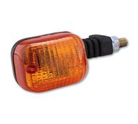 HIGHSIDER Cuerpo indicador de bombilla estilo Smart Duc negro / lente naranja (1pc), delantero izquierdo y trasero derecho, negro