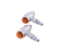 HIGHSIDER Cuerpo indicador de bombilla Smart Micro-Bullet Cromo / Lente naranja (par), delantero y trasero