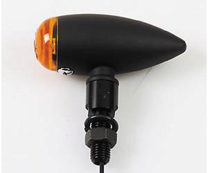 HIGHSIDER Cuerpo indicador de bombilla Smart Micro-Bullet negro / lente naranja (par), delantero y trasero