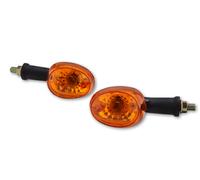 HIGHSIDER Cuerpo indicador de bombilla Smart Schwarz/Orange Negro / Lente naranja (par), delantero y trasero