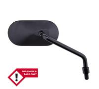 HIGHSIDER Espejo de manillar inteligente Agila Black Oval, derecho, no aprobado por E (1pc), negro