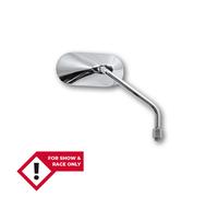 HIGHSIDER Espejo de manillar inteligente Agila Chrome Ovalado, derecho, no aprobado por E (1pc), negro