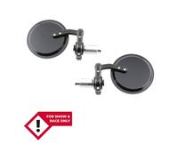 Retrovisor contrapeso de manillar highsider smart-redondo-negro para moto