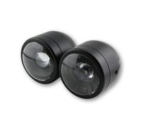 HIGHSIDER faro inteligente Twin LED Negro Montaje Lateral, Aprobado E (1 pieza), negro