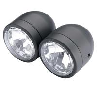 Highsider Faros dobles con luz de cruce y carretera, negro mate