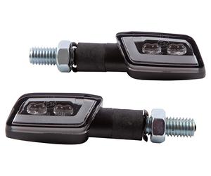 Highsider Formular-TS intermitente led 2en1 cristal tintados, par, negro