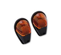 HIGHSIDER Cuerpo indicador de bombilla Smart Verkleidungsblinker Negro / Lente naranja (par), Frontal