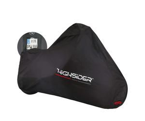 HIGHSIDER Lona exterior, ventana de matrícula, negro, tamaño L