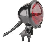 Highsider Luz trasera Bates Style vidrio rojo, negro