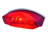HIGHSIDER Luz trasera universal smart MONSTER incl. luz de matrícula, rojo/transparente, rojo