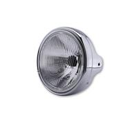 HIGHSIDER Smart 7 Inch LTD Headlight H4 Cristal Cromado en Relieve, Montaje Lateral, Homologado E (1pc)