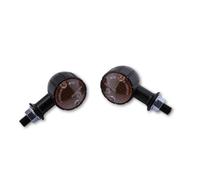 HIGHSIDER Smart Arizona Bulb Mini Cuerpo de indicador Negro / Lente Naranja (Par), Delantero y Trasero, amarillo