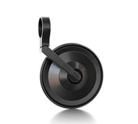 HIGHSIDER smart Espejo de extremo de barra Circula-S Negro Corto (1 pieza), negro