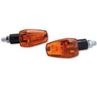 HIGHSIDER Smart IMOLA 1 Bombilla Mini Cuerpo de Indicador Negro / Lente Naranja (Par), Delantero y Trasero, negro