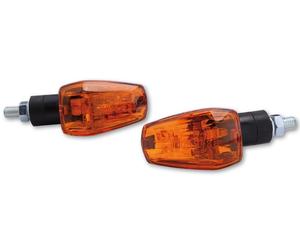 HIGHSIDER Smart IMOLA 1 Bombilla Mini Cuerpo de Indicador Negro / Lente Naranja (Par), Delantero y Trasero