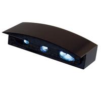 HIGHSIDER smart Micro LED Placa de Matrícula Clara Negra con Carcasa de Aluminio (1pc), negro
