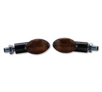 HIGHSIDER Bombilla Mini Bombilla Smart Cateye Cuerpo Indicador Negro / Lente Ahumada (Par), Delantero & Trasero