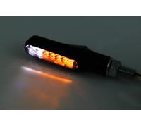 HIGHSIDER smart Shorty Fin LED Indicador/Luz de posición Negro/Humo 2 en 1, Aprobado E (Par), negro