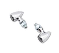 HIGHSIDER smart Sixteen Bullet LED Luz Trasera/Indicador Cromado/Humo 3 en 1, Aprobado E (Par), negro