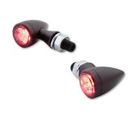 HIGHSIDER smart Sixteen Bullet LED Luz Trasera/Indicador Negro/Humo 3 en 1, Aprobado E (Par), negro