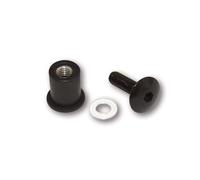 HIGHSIDER tornillos inteligentes de aluminio con tuercas de goma, 8 piezas, M6, transparente