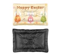Hightopup Bonita cama para perro con forma de huevo de Pascua, con forro antideslizante, portátil, lavable, multiescenario, ropa de cama para mascotas, cama impresa para gatos, 90 x 60 cm