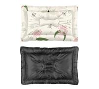 Hightopup Bonita cama para perro, diseño floral pastel, cama para perro, cama antideslizante, cama resistente, tamaño mediano, lavable, para múltiples escenarios, caja de regalo, tamaño grande, 90 x