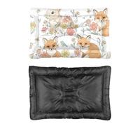 Hightopup Bunny Fox - Cama para perro con diseño de flores, alfombrilla para mascotas, parte inferior antideslizante, resistente, media, lavable, para múltiples escenarios, regalo impreso, grande, 60
