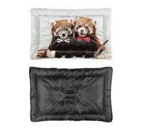 Hightopup Cama acogedora y bonita para perros de mapache, cama para perros para jaula, parte inferior antideslizante, cálida, media, lavable, para múltiples escenarios, caja de regalo, 60 x 45 cm