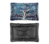 Hightopup Cama para perro con diseño de árbol de noche encantada, funda de cama antideslizante con parte inferior antideslizante, portátil, grande, impermeable, para múltiples escenarios, muebles