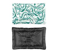 Hightopup Cama para perro con diseño de corazón verde, cama para perros para maletero de coche, parte inferior antideslizante, resistente, media, lavable, multiescenario, muebles grandes, camas