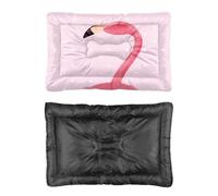 Hightopup Cama para perro con diseño de flamencos rosas, alfombrilla de viaje para perro, base antideslizante, cálida, impermeable, para múltiples escenarios, caja de regalo, 60 x 45 cm