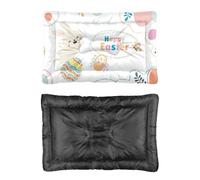 Hightopup Cama para perro con diseño de huevos de conejo de Pascua, cama para mascotas, forro antideslizante, portátil, lavable, tamaño mediano, colchón impreso para regalo, 60 x 45 cm
