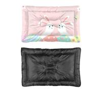 Hightopup Cama para perro con diseño de huevos de Pascua rosa, alfombra de cama antideslizante con fondo cómodo, cama grande lavable para múltiples escenarios, ropa de cama con estampado de perros, 90